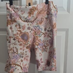 Jessica Simpson Floral Bike Shorts - Pink and Purple